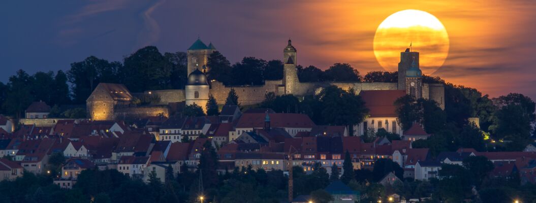 Supermond über Stolpen