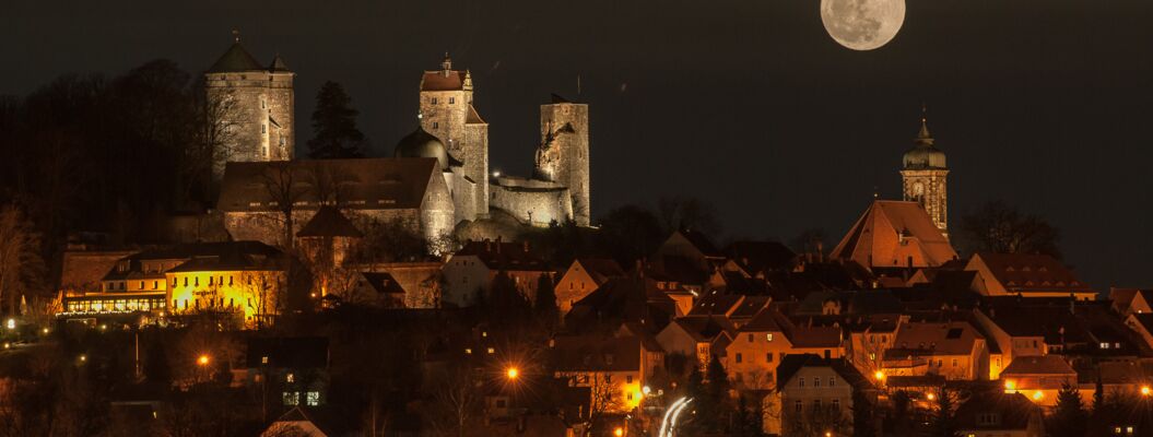 Burg Stolpen bei Nacht